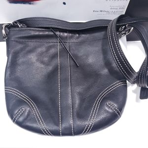 Coach Vintage Black Cross saddle Bag